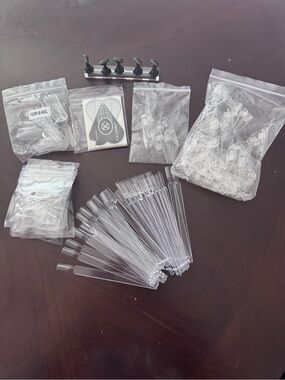 Clear Nail Tips, Forms & Display Fan Set